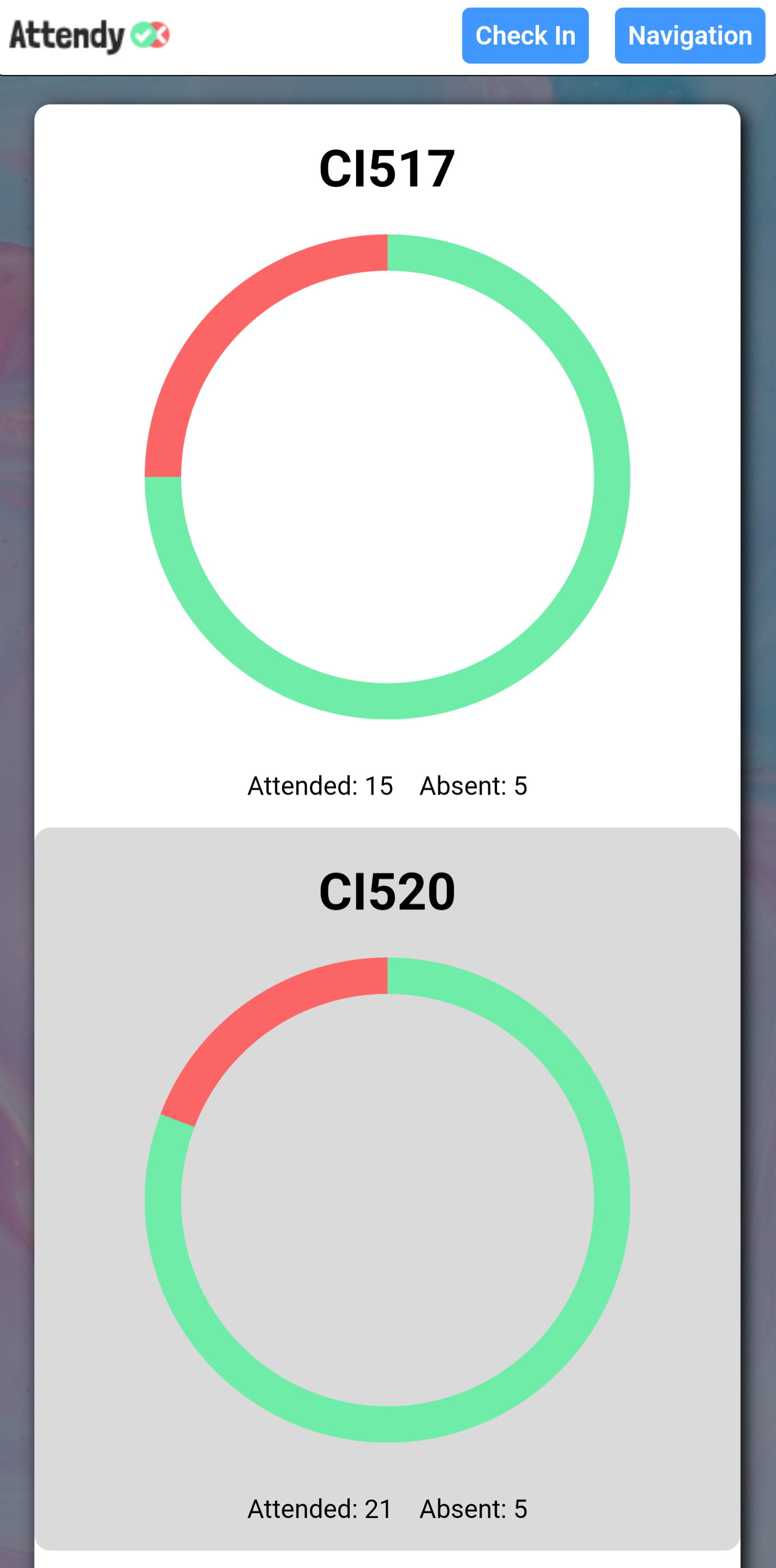 Attendy Module Dropdown